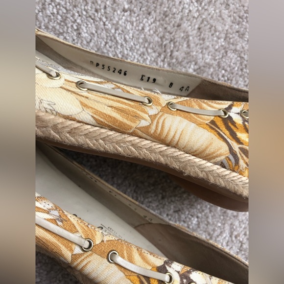 Salvatore Ferragamo Leopard Floral Espadrilles Sandals 8 4A - Picture 11 of 14